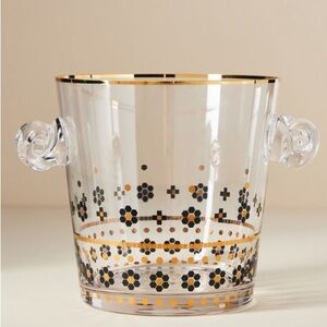 Anthropologie Bistro Tile Ice Bucket NWT